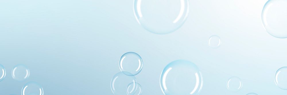 Bubble pattern blue background banner