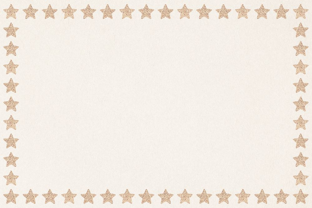 Shimmering gold star frame design resource 