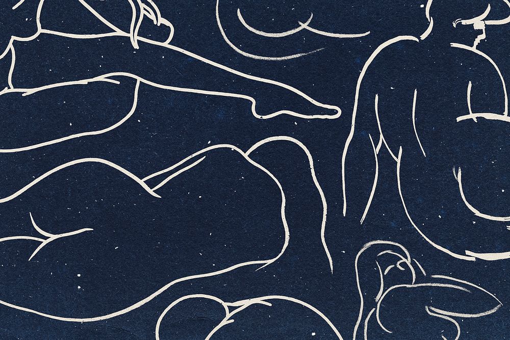Nude lady drawing pattern background
