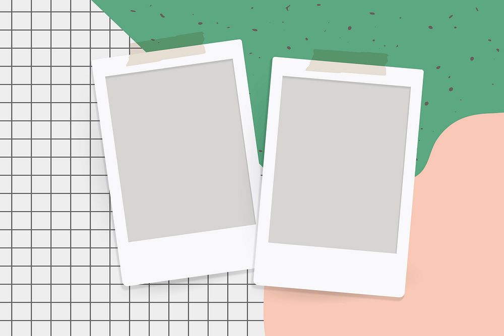 Instant photo frames vector abstract background