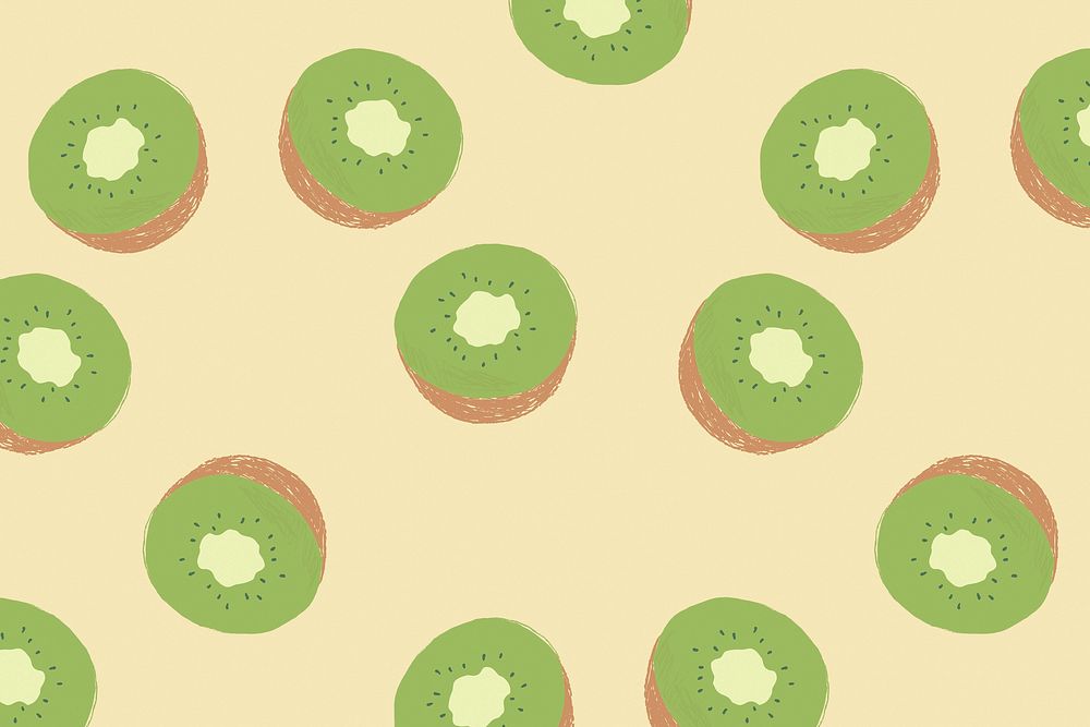 Vector seamless kiwi pattern pastel background