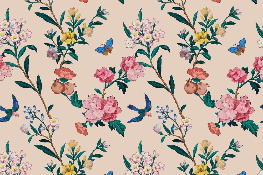 Vector colorful floral pattern vintage  background