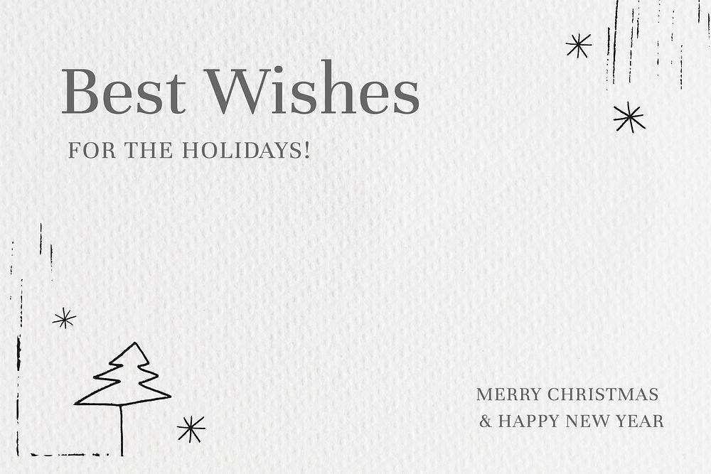 Best wishes holiday card vector Christmas background