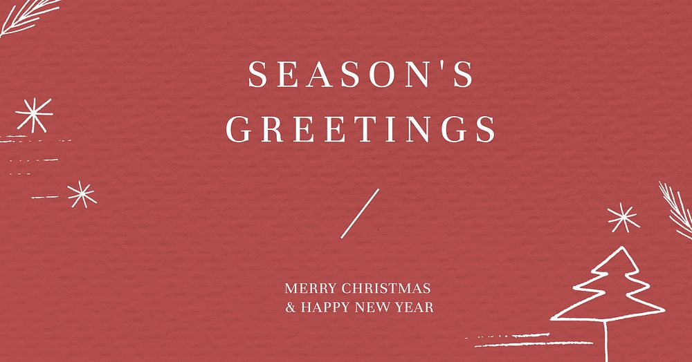 Season's greetings vector Christmas card