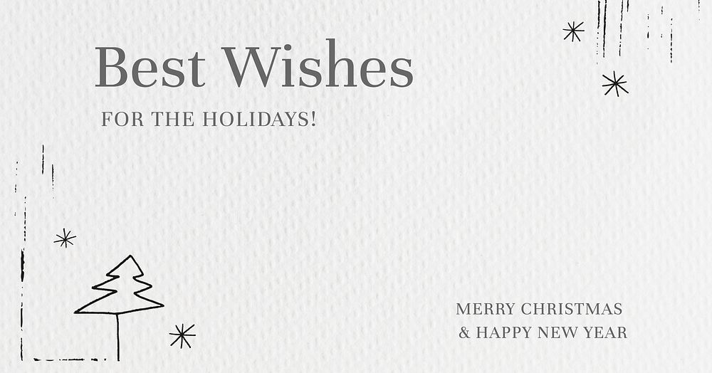 Best wishes holiday card vector Christmas background