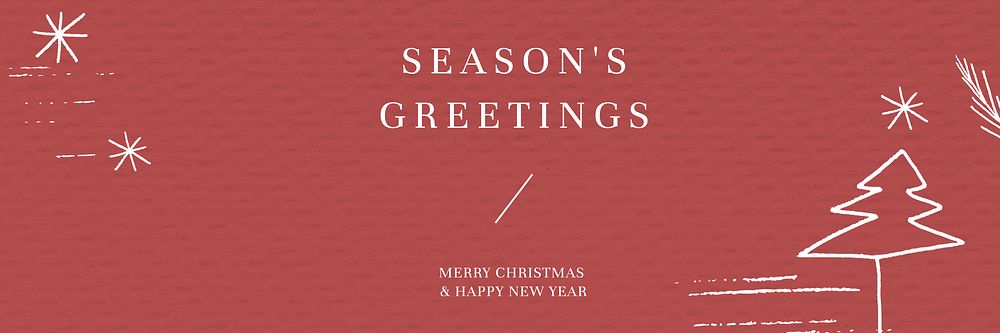 Season's greetings vector banner Christmas card