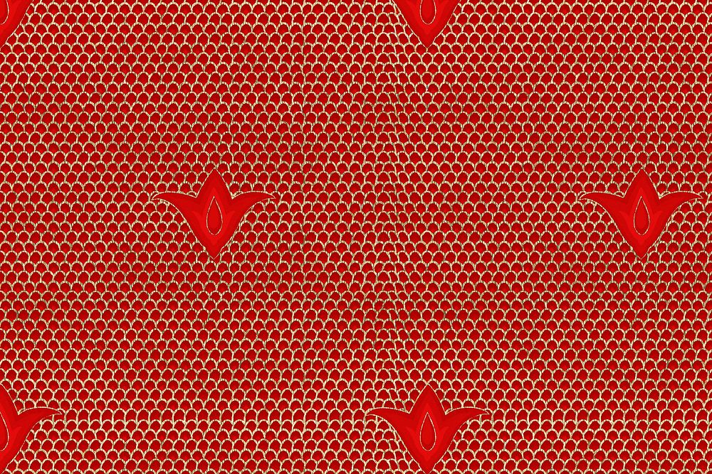 Oriental curve pattern red Chinese background