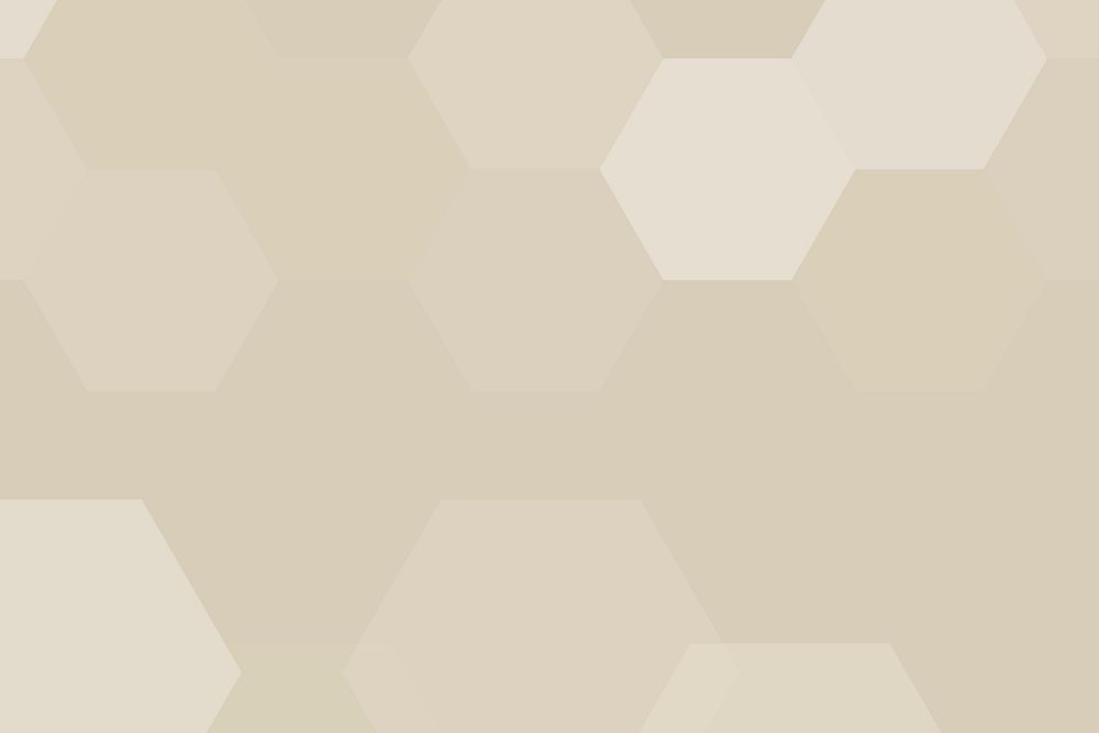 Beige geometric hexagon pattern background