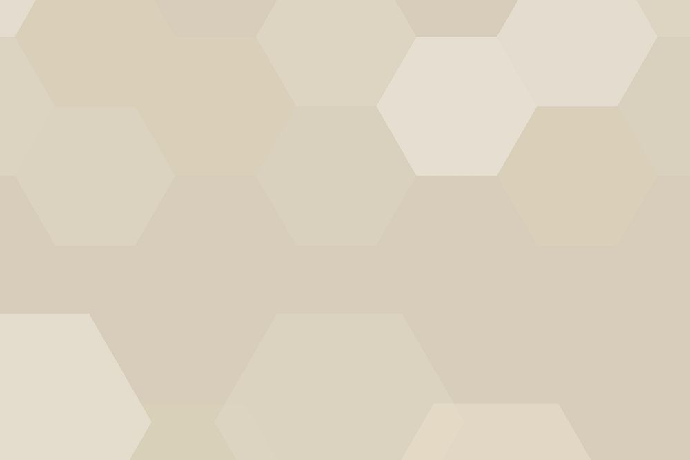 Beige geometric hexagon pattern background vector