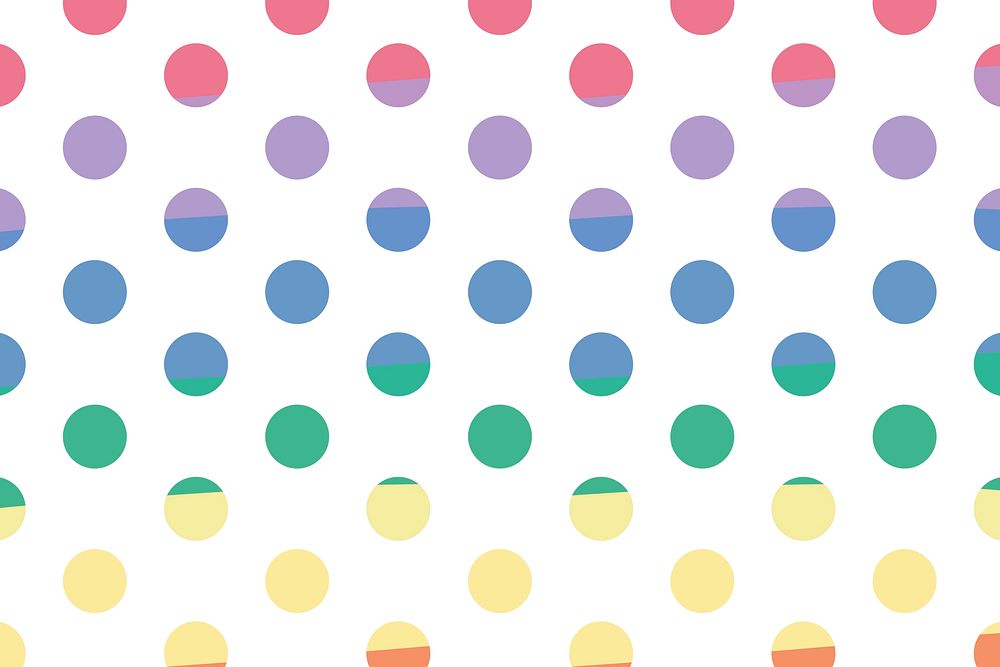 Vector polka dot colorful artsy wallpaper