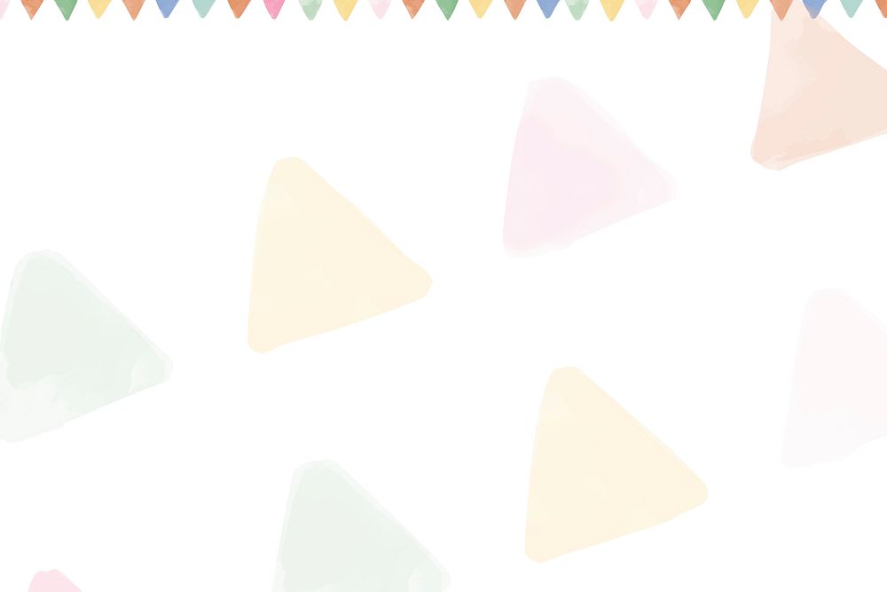 Pastel colorful triangle watercolor pattern background