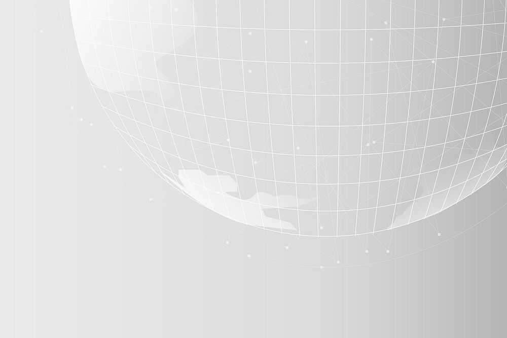 Globe digital grid vector technology corporate background