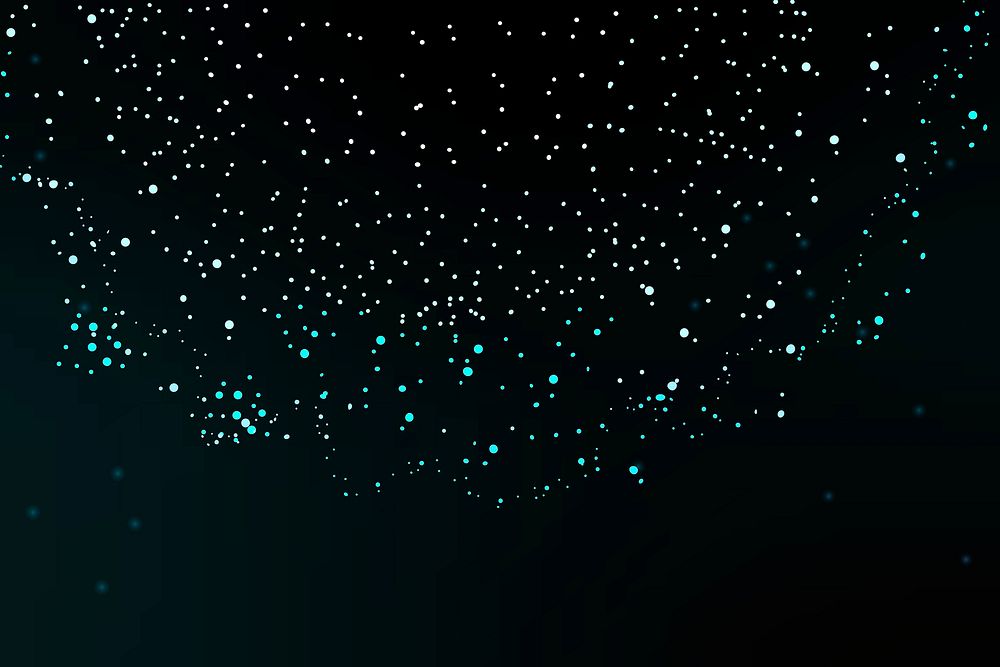 Technology particle dots vector digital dark background