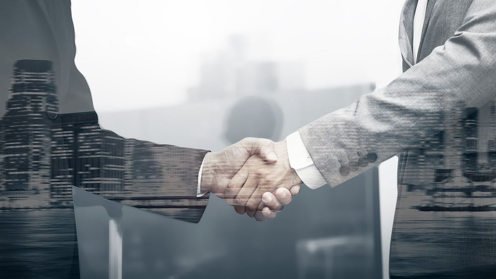 Business partners handshake international business concept 