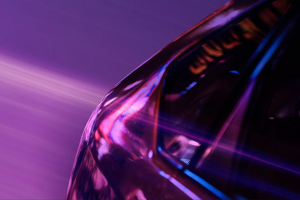 Purple smart car technology autonomous vehicles