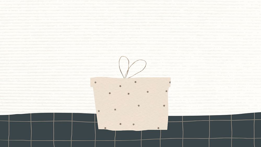 Gift box festive background vector