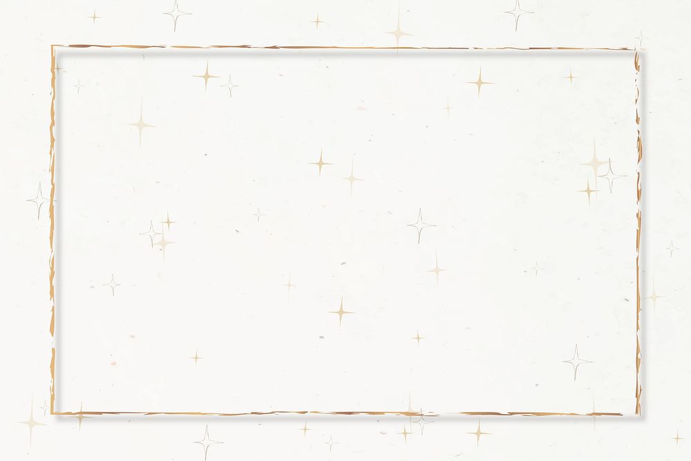 Gold frame festive background vector sparkle wallpaper