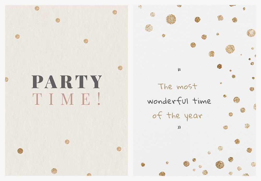 Invitation card template vector for new year party