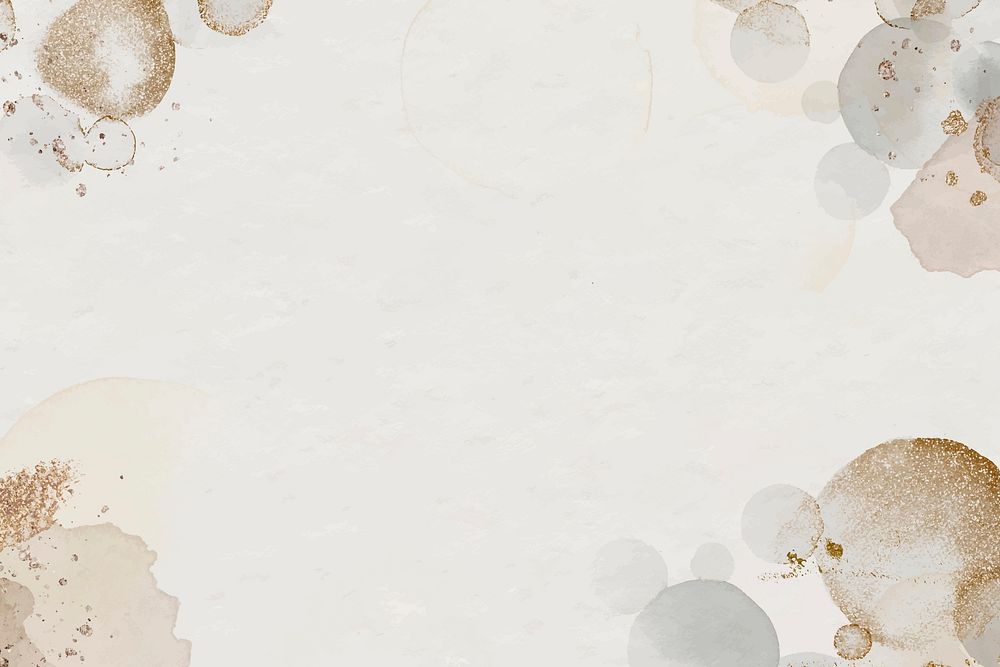 Glittery watercolor festive background vector beige wallpaper