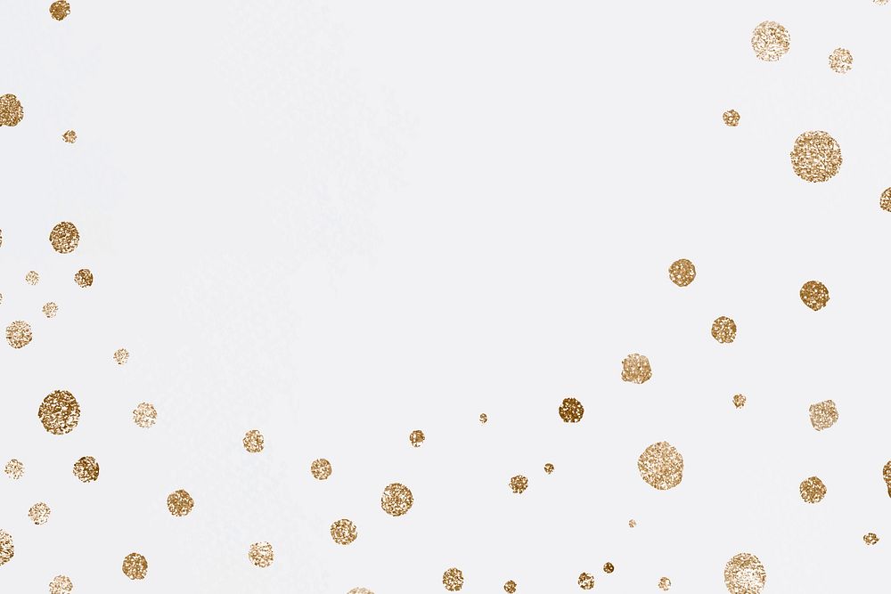 Gold dots celebration background vector