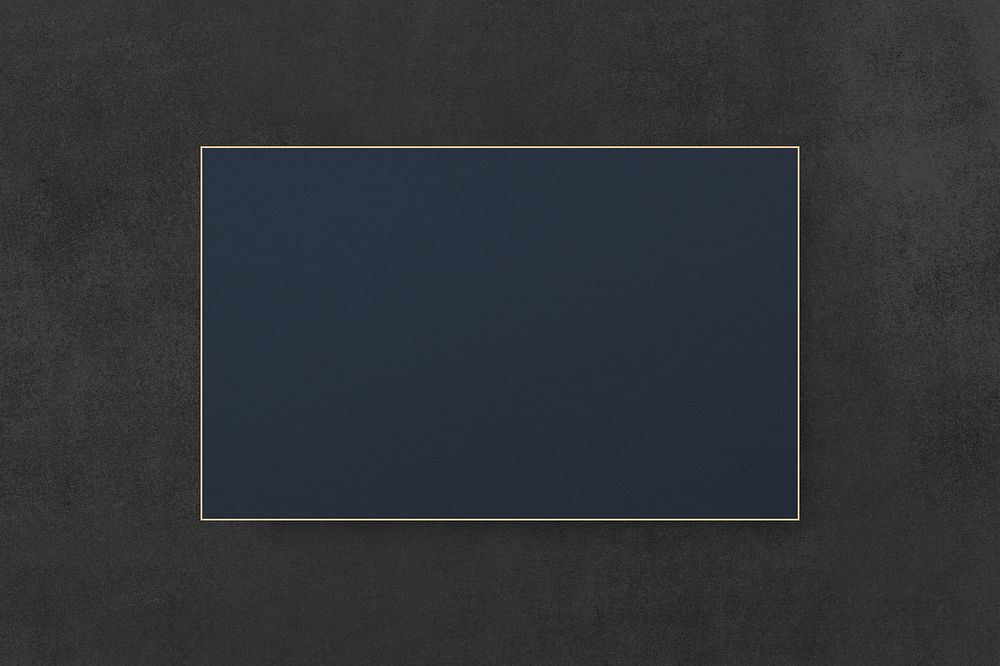 Blank dark blue business card