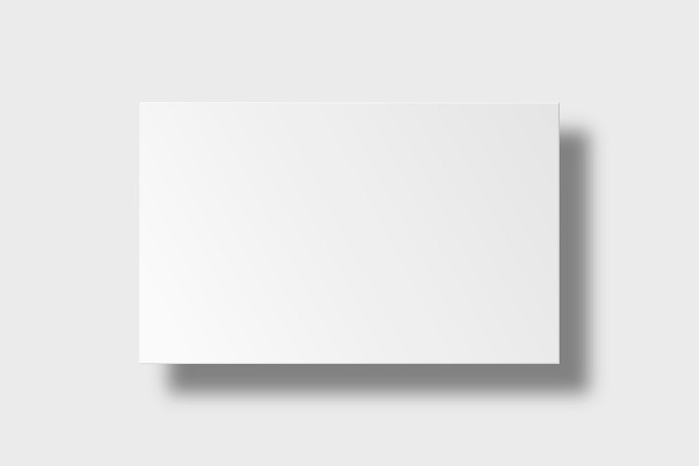 Blank business card mockup vector in white tone