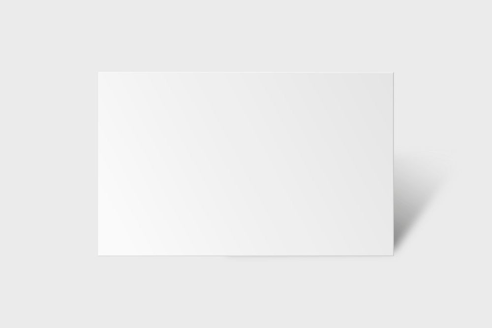 Blank business card mockup vector in white tone