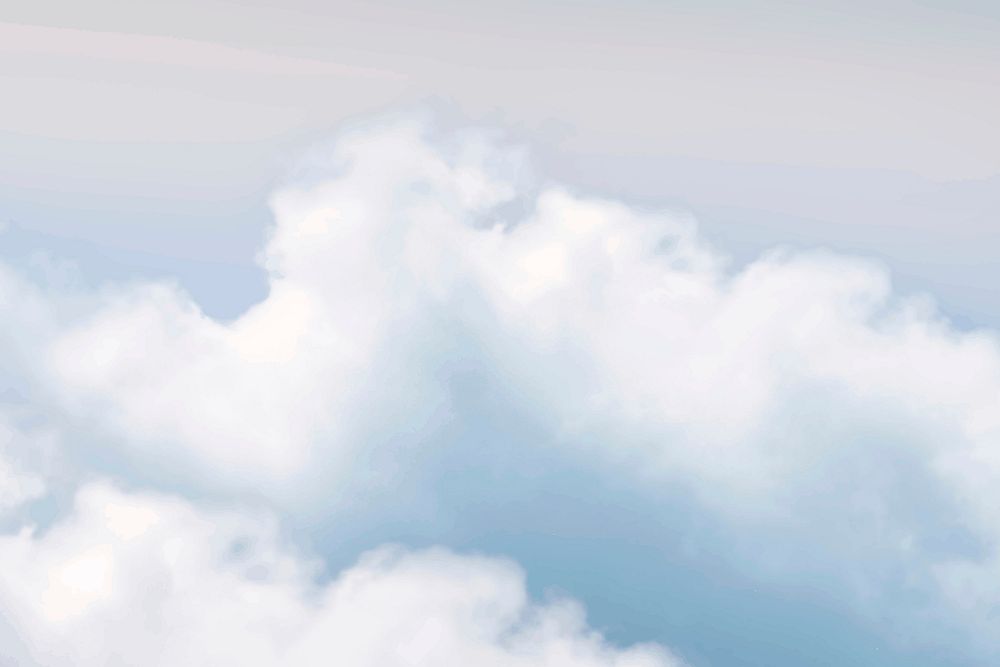 Blue sky background vector with clouds