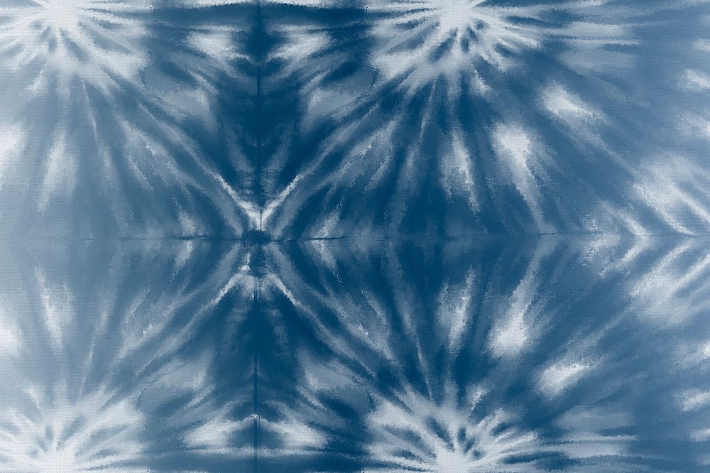 Shibori background with indigo blue pattern