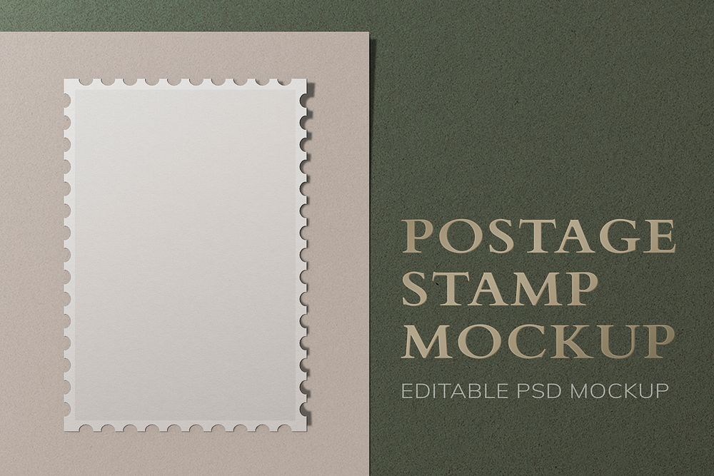 Editable stamp mockup psd 