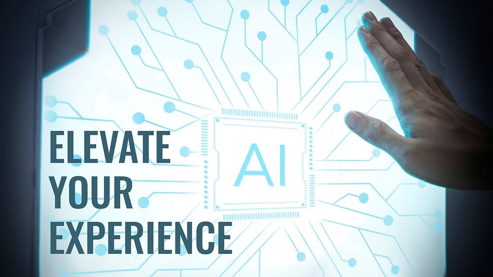 Elevate your experience template vector AI technology blog banner