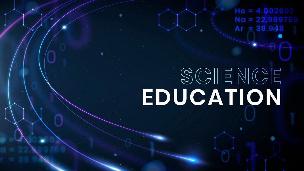 Science education technology template vector ad banner