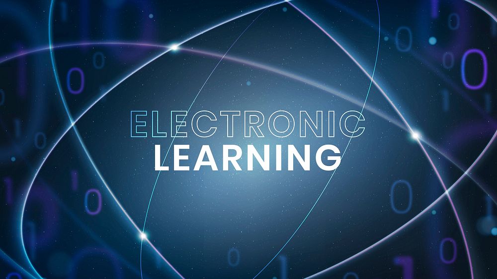 Electronic learning education template vector technology ad banner