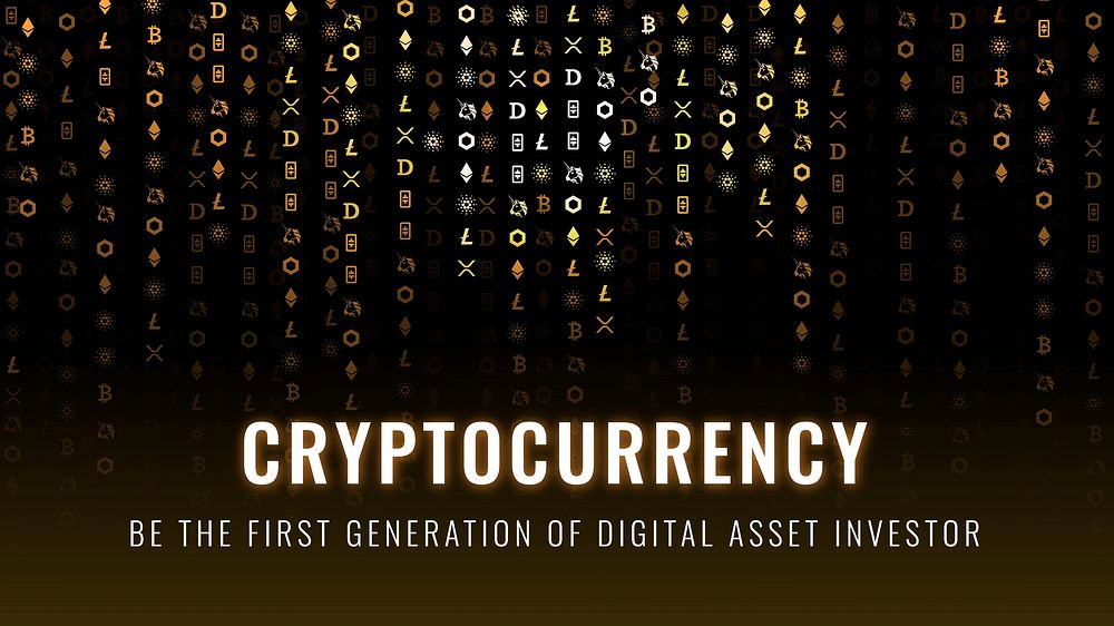 Cryptocurrency open-source blockchain template vector digital finance blog banner