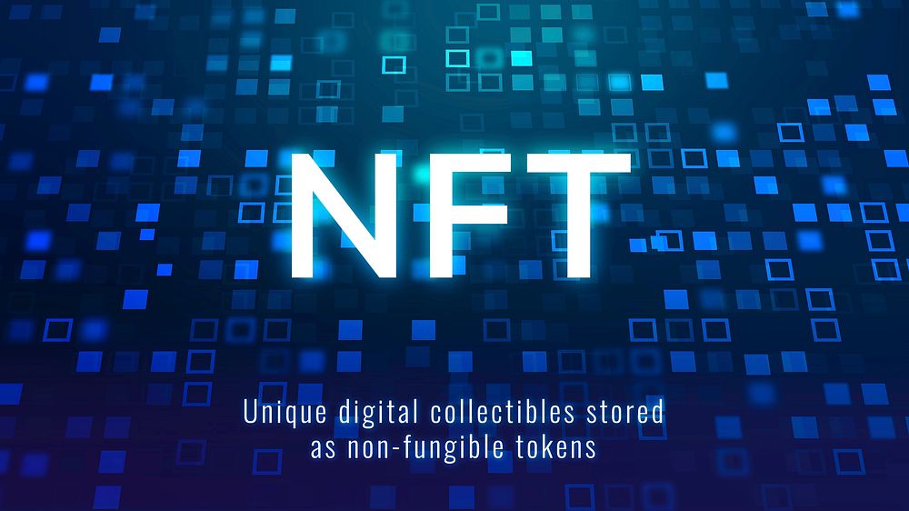 NFT crypto collectible template vector decentralized blockchain blog banner