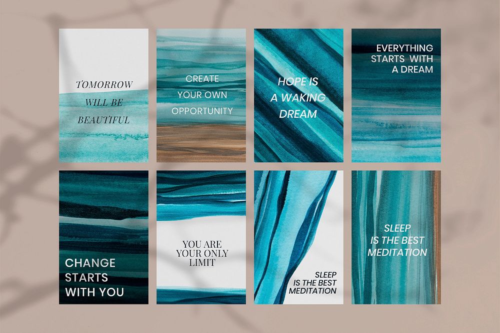 Aesthetic ombre watercolor template vector aesthetic blog banner advertisement set
