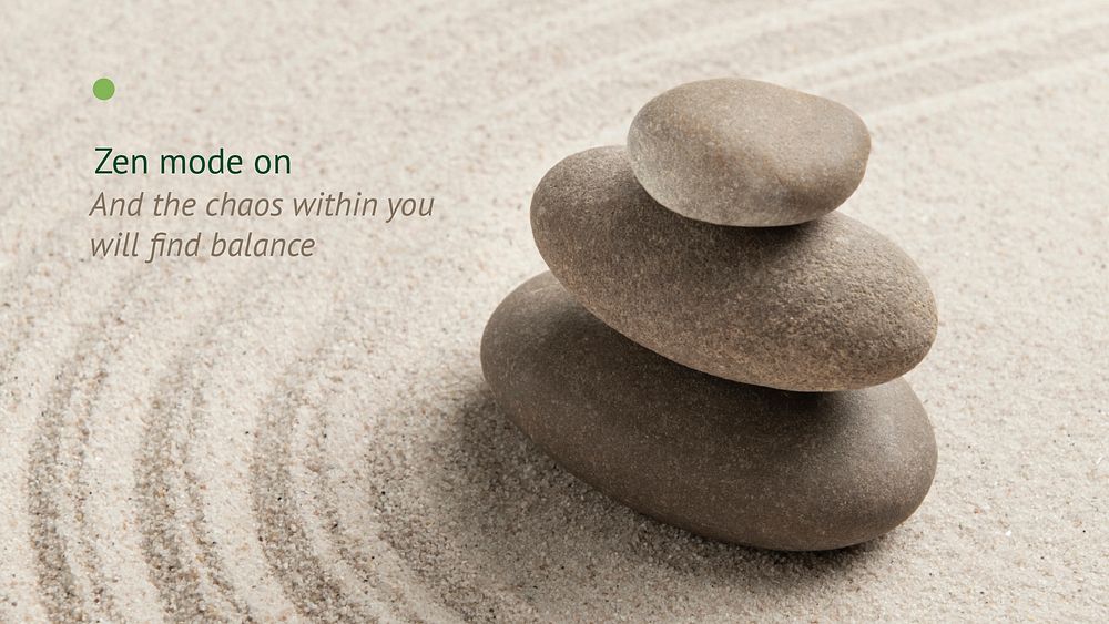 Zen mode wellness template vector minimal blog banner