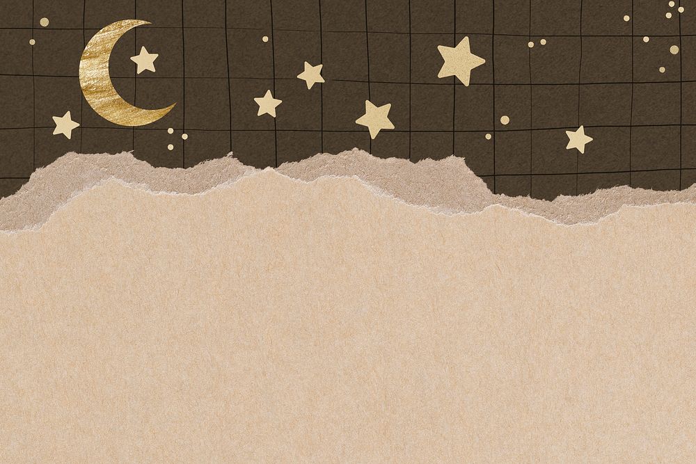Ramadan border, ripped paper background design psd