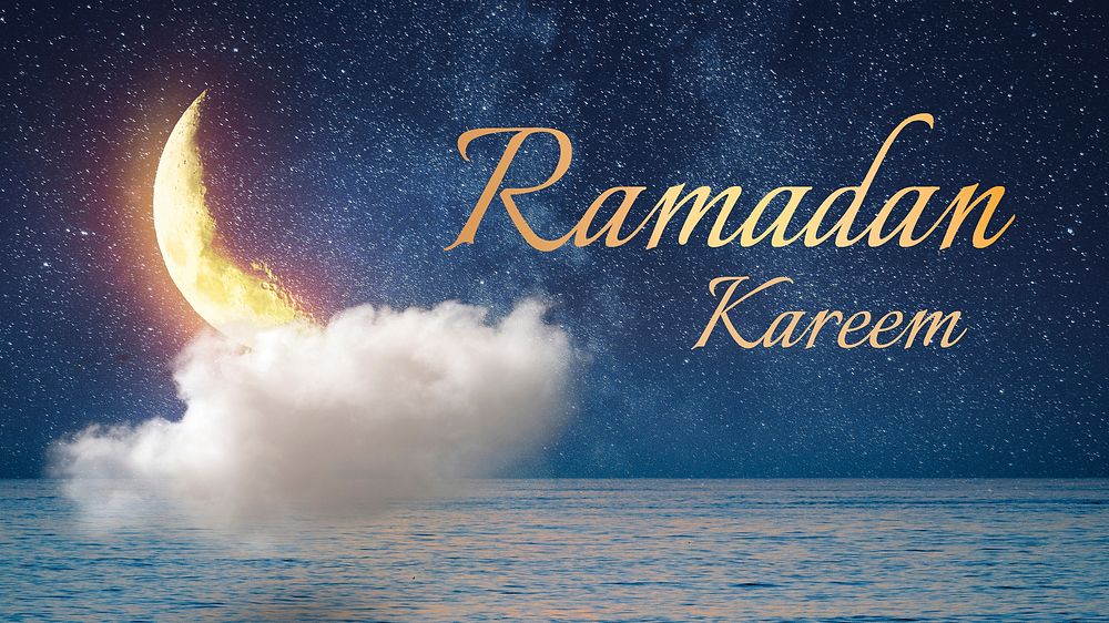 Ramadan Kareem Facebook banner template, festive design psd
