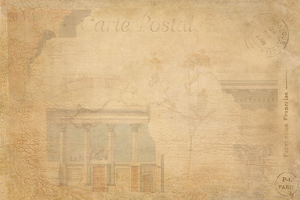 Vintage background with faded architecture illustration