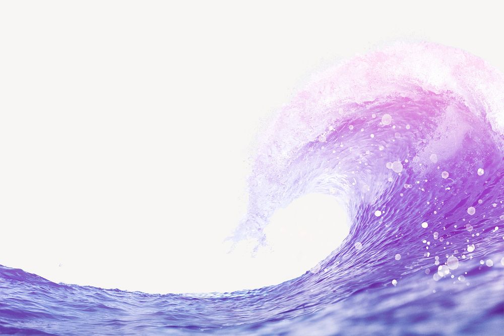 Purple ocean wave background, aesthetic nature