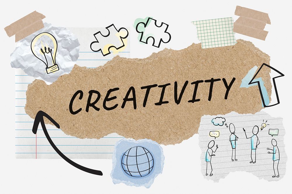 Creativity word typography, business doodle, | Free Photo - rawpixel