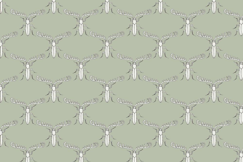 Maurice&rsquo;s art deco bug background, vintage pattern, famous artwork remixed by rawpixel vector