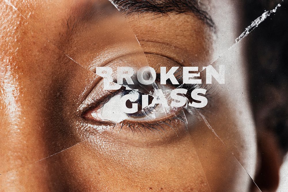 Broken glass effect psd, remixed media design