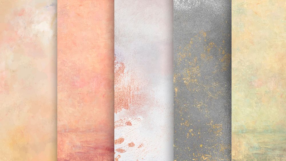 Oil paint textured background vector collection