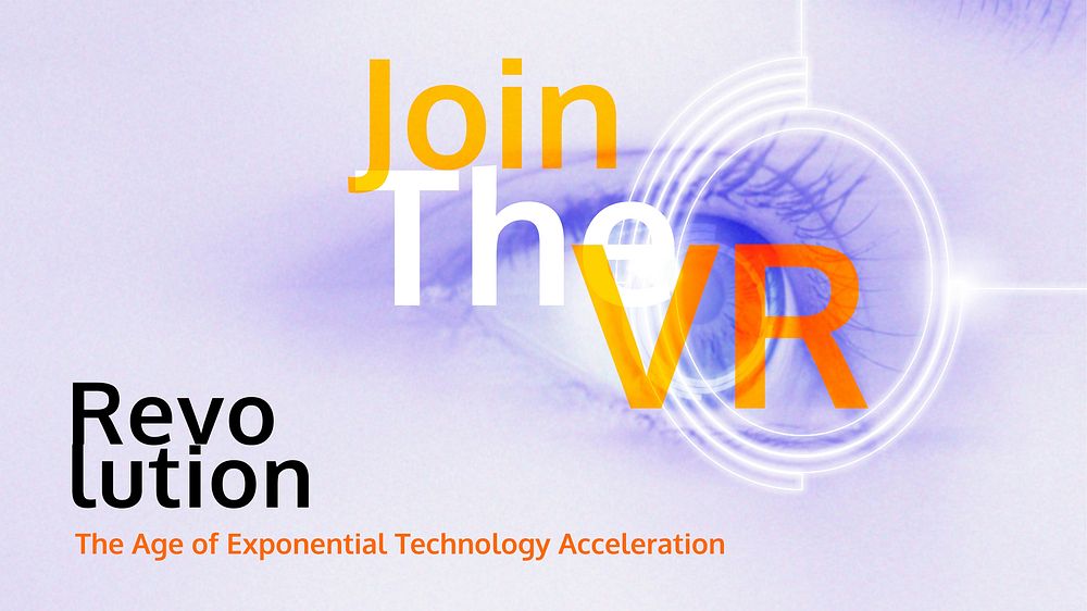 Join VR template vector futuristic technology