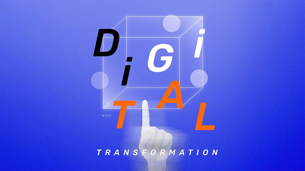 Digital transformation template vector futuristic technology