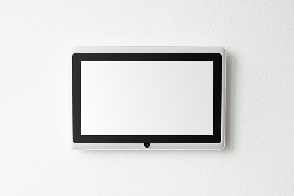 Smart home screen panel monitor on a wall