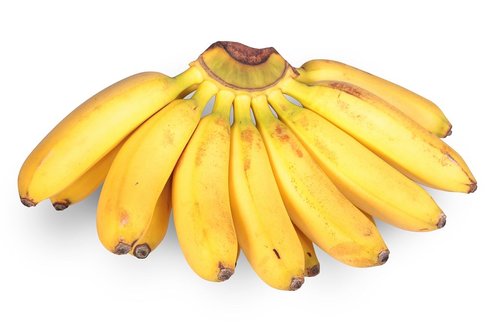 Banana sticker, fruit isolated image psd