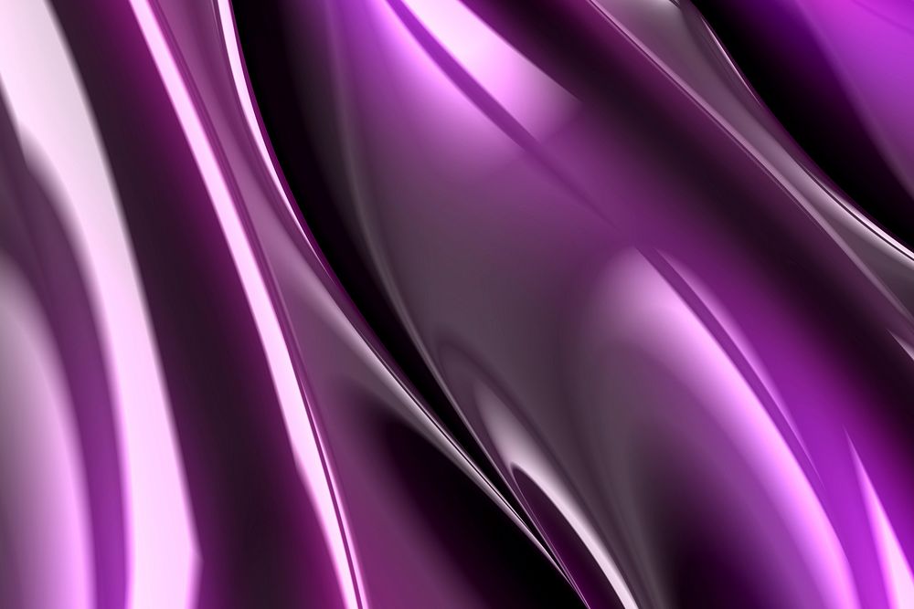 Purple shiny metal texture background, abstract wavy design